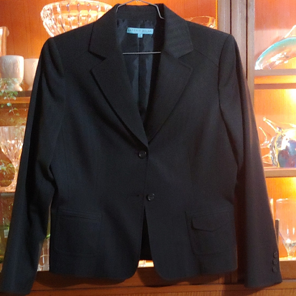 ANTONIO MELANI Dark Brown Tailored Blazer